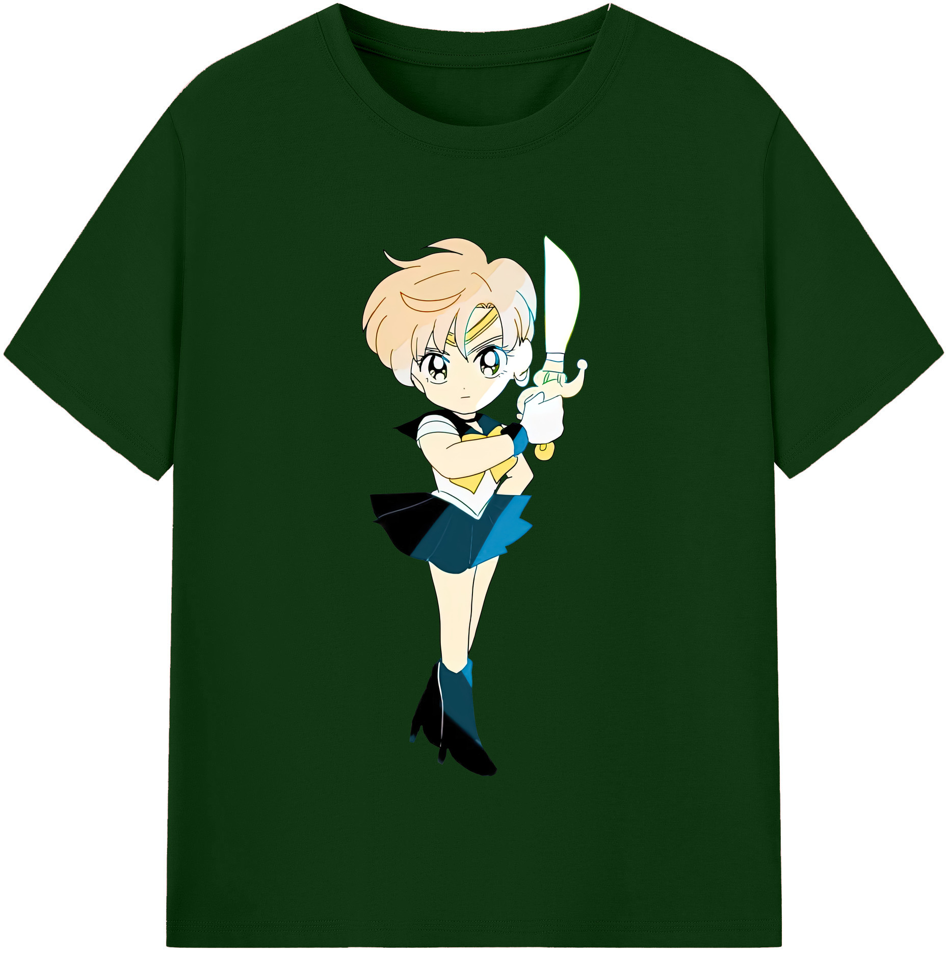 （画像用） 美少女戦士セーラームーン 天王はるか Sailor Moon Tenoh Haruka 綿100％半袖Tシャツ（フロントプリント）